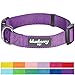 Blueberry Pet Essentials Matching Large Dog Collar | Adjustable Classic Solid Color Nylon Dog Collars for Large Dogs | Dark Orchid Dog Collar for Large Dogs