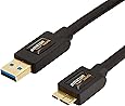 Amazon Basics USB 3.0 Charger Cable - A-Male to Micro-B - 6 Feet (1.8 Meters)