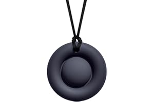 MUNCHABLES: JEWELRY FOR KIDS THAT CHEW Munchables Sensory Bubble Popper Chew Necklace and Fidget Toy Combination for Kids and Adults (Charcoal)