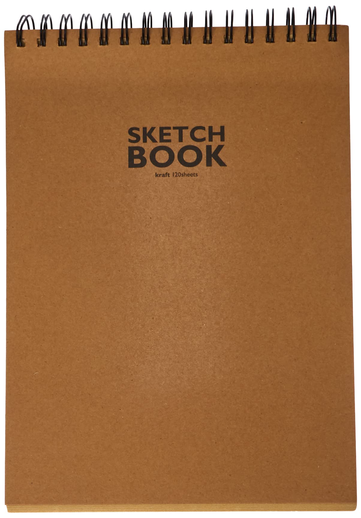 Sketchbook Honsell 33504 Sketchbook Kraft Spiral Bound Sketch Pad, DIN A4, 120 Sheets, 100 g/m², Robust, Recyclable Kraft Paper Made from Unbleached Natural Fibres