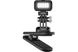 GoPro Zeus Mini Rechargeable LED Light Magnetic 360 Degree Swivel Clip Light with Brightness Between 20 – 200 Lumens - Offici