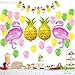 KatchOn, Huge Flamingo Party Decorations Set - 40 Inches, Pack of 32 | Pineapple Balloons and Flamingo Balloons Pink for Hawaiian Party Decorations | Flamingo Garland for Tropical Party Decorations