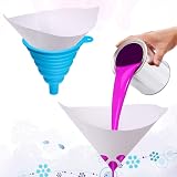 JANYUN 150 Pcs Paint Strainers Cone Silicone Funnel 149 micron Nylon Mesh view 4