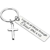 3 Nails 1 Cross Christian Keychain - Christmas Gift - Stocking Stuffer - Bible Verse Key chain
