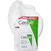 CeraVe Hydrating Cream To Foam Cleanser, Makeup Remover Face Wash For Dry Skin, Foaming Facial Cleanser With Hyaluronic Acid, Normal To Dry Skin, Fragrance Free & Non Comedogenic, 16 Ounce Refill