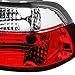 For 1996-2000 Honda Civic 2Dr Coupe Pair Red/Clear Lens Tail Light Brake/Reverse Lamps