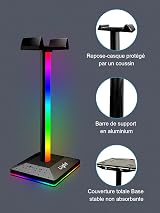 GIPOYENT RGB Gaming Headphone Stand Light for Desktop PC Headset Accessories view 5