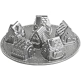 Nordic Ware Cozy Village Gingerbread House, 6 Cups, Silver