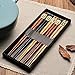 HuaLan Japanese Natural Wood Chopstick Set Reusable Classic Style Chopsticks Non-slip Design Chop Sticks 5 Pairs Gift Set