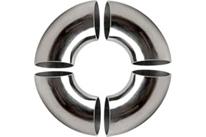 OSIDU 1.5 Inch 90° Mandrel Bend Elbow, SS304 Stainless Steel Bend Tube 90 Degree Exhaust Elbow Pipe - Thickness 16GA/.065" for Car Modified Exhaust System, Stair Handrail (4 pcs)