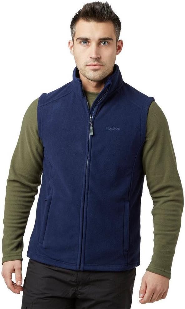 mens black fleece gilet