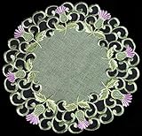 Doilie (large) in a Balmoral Thistle Design (Green)