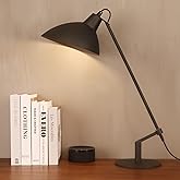 PSDSSHIIS Desk Lamp Modern Industrial 100% Metal Table Lamp 22", Soft White Light (3000K) with Adjustable Switch, Ideal for O