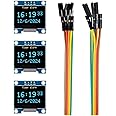 ELEGOO 3PCS 0.96 Inch OLED Display Screen Module Compact Self-Luminous Mini Screens for Arduino Projects