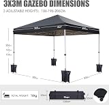 Portal 3m x 3m Pop Up Gazebo Heavy Duty Instant Shelter view 6