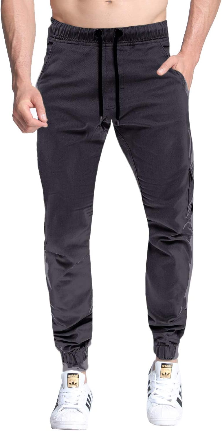 MODCHOK Men's Cargo Pants Slim Fit Jogger Hiking Trousers Casual Multi Pockets Sweatpants