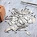 Hicarer 60 Pieces Small Hinges Retro Decorative Mini Hinges and 300 Pieces 7 mm Micro Tiny Screws with Storage Box for Dollhouse Door Cabinet Crafts Wooden Jewelry Box Outdoor Decor, 2 Sizes (Silver)