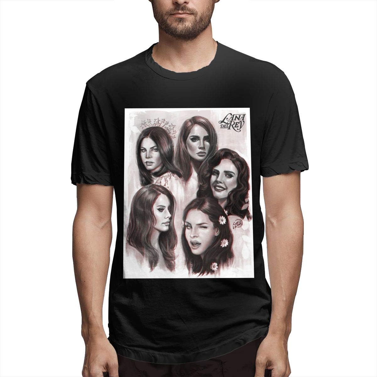 Lana Del Rey Comfortable Man's Tops Short Sleeve Tshirts Black
