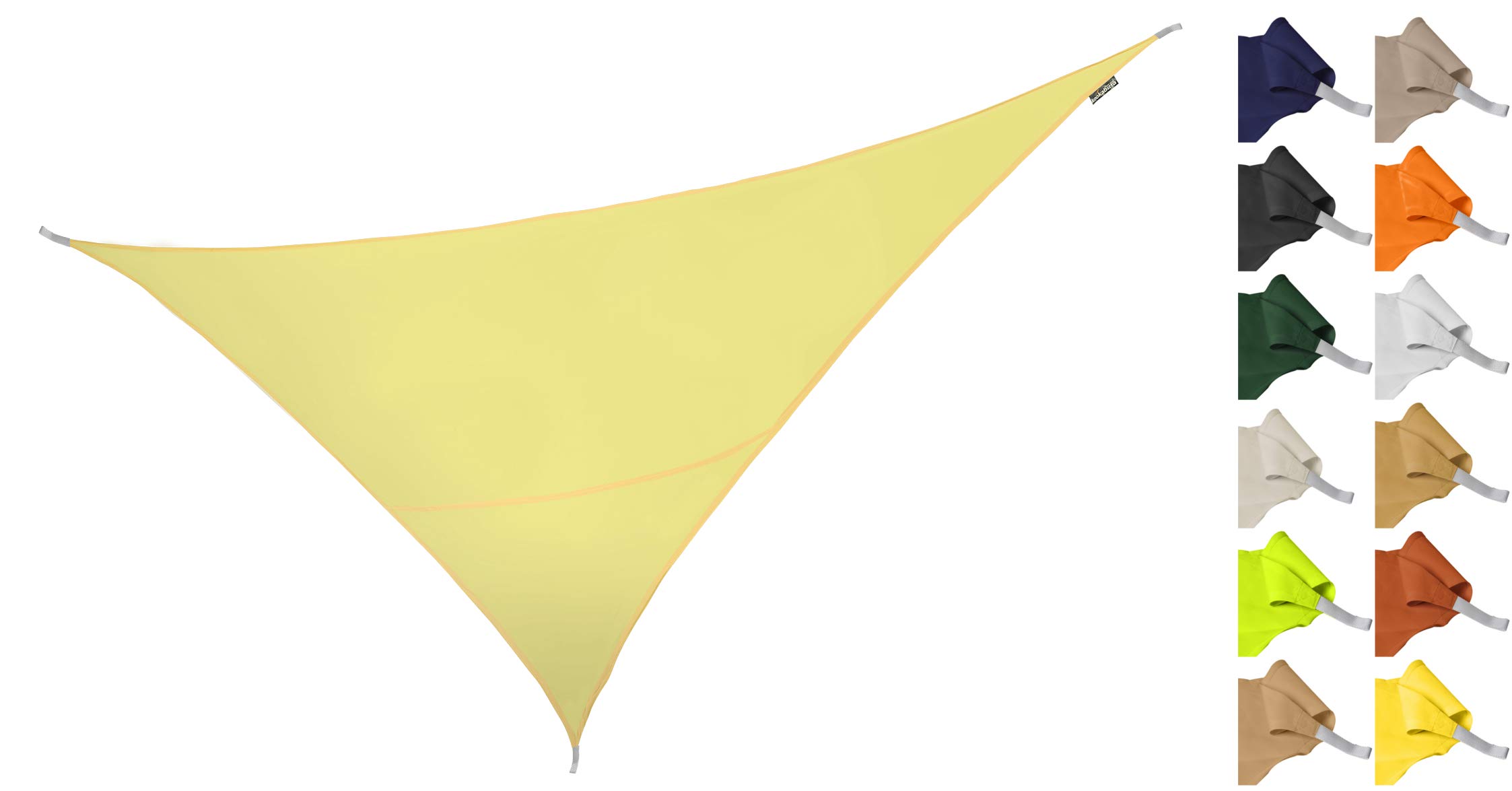 Kookaburra 6m x 4.2m Right Angle Triangle Water Resistant Garden Patio Sun Shade Sail Canopy 96.5% UV Block with Free Rope (Ivory)