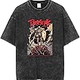 Y2K Tops Men's 90s Vintage Berserk Anime Graphic Shirts Summer Casual Tee Streetwear Harajuku Top Tshirt
