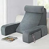 Oillase Reading Pillow for Sitting in Adult, Back Pillow for Bed Sitting up, Reading Rest Pillows for Watching TV/Gaming/Rest