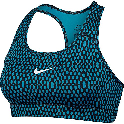 Dri-FIT Compression Mirror Mesh Sports Bra 683358 - Women's,Blue Lagoon, X SMALL