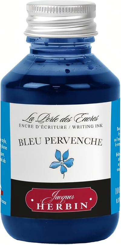 Jacques Herbin Writing Ink Bleu pervenche 100ml 17013T Fountain Roller Drawing