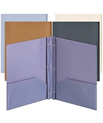 Mr. Pen- Plastic Folders with Pockets and Prongs, 5