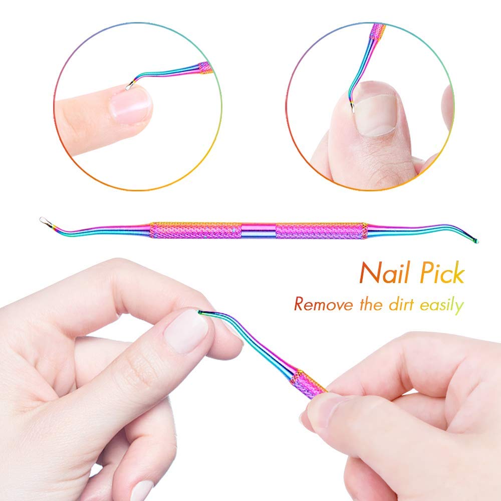 Cuticle Nippers Pusher Manicure Tools Set Jugaad Life 6Pcs Professional Stainless Steel Nail Clipper Pedicure Tweezer Knife Files Nail Care Tools Grooming Kit: Beauty