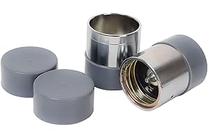 VIRTIONZ Wheel Bearing Buddy Protectors 1.98 Inch with Protective Bras for Trailer Boat, Chromed, Pair (Comes with Two Extra caps)