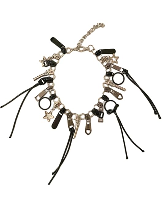 Amazon.com: YANIYA Unique Zipper Necklace Personality Clavicle
