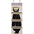 3 Sprouts Over The Door Baby Organizer - Essential Newborn Nursery Storage, Toy Organizer for Room and Closet - Bedroom Storage - Hooks Included, Bear
