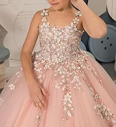 Tulle Flower Girl Dress for Wedding Lace Applique