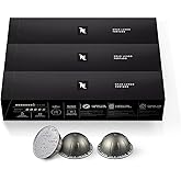 Nespresso Capsules Vertuo, Fortado Gran Lungo Americano, Dark Roast Espresso Coffee, 30 Count Coffee Pods, Brews 5.0oz.
