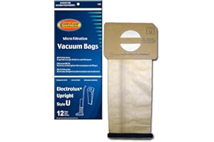 EnviroCare Replacement Micro Filtration Vacuum Cleaner Dust Bags made to fit Electrolux Upright Style U and ProTeam Prolux, ProCare & ProForce Uprights 12 pack