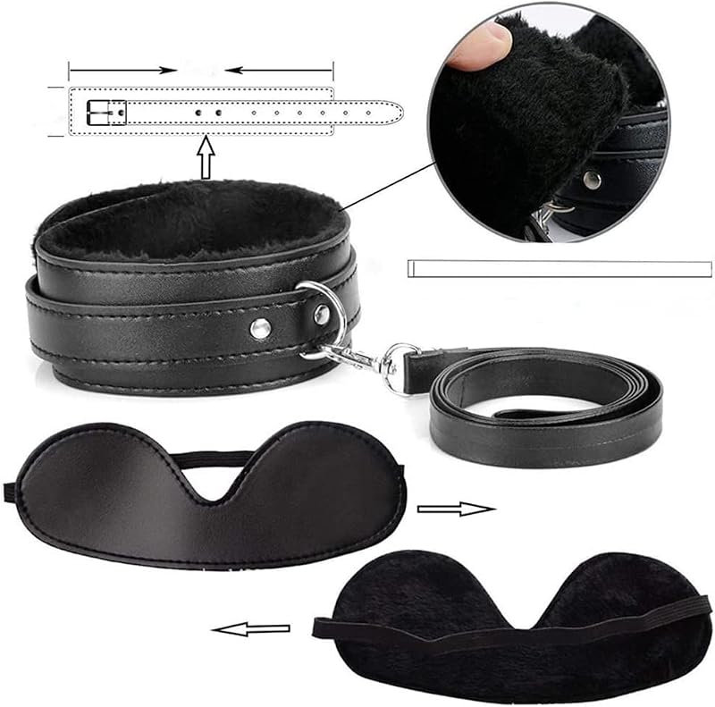 11 Stück SM Sex Bondage Set, BDSM Fesseln Sex Set Sex Spielzeug Anal Plug Butt Plug Set für Anfänger, Erotiek SM Sexspielzeug Erotik Handschellen für Paare Extrem Sex (Schwarz)