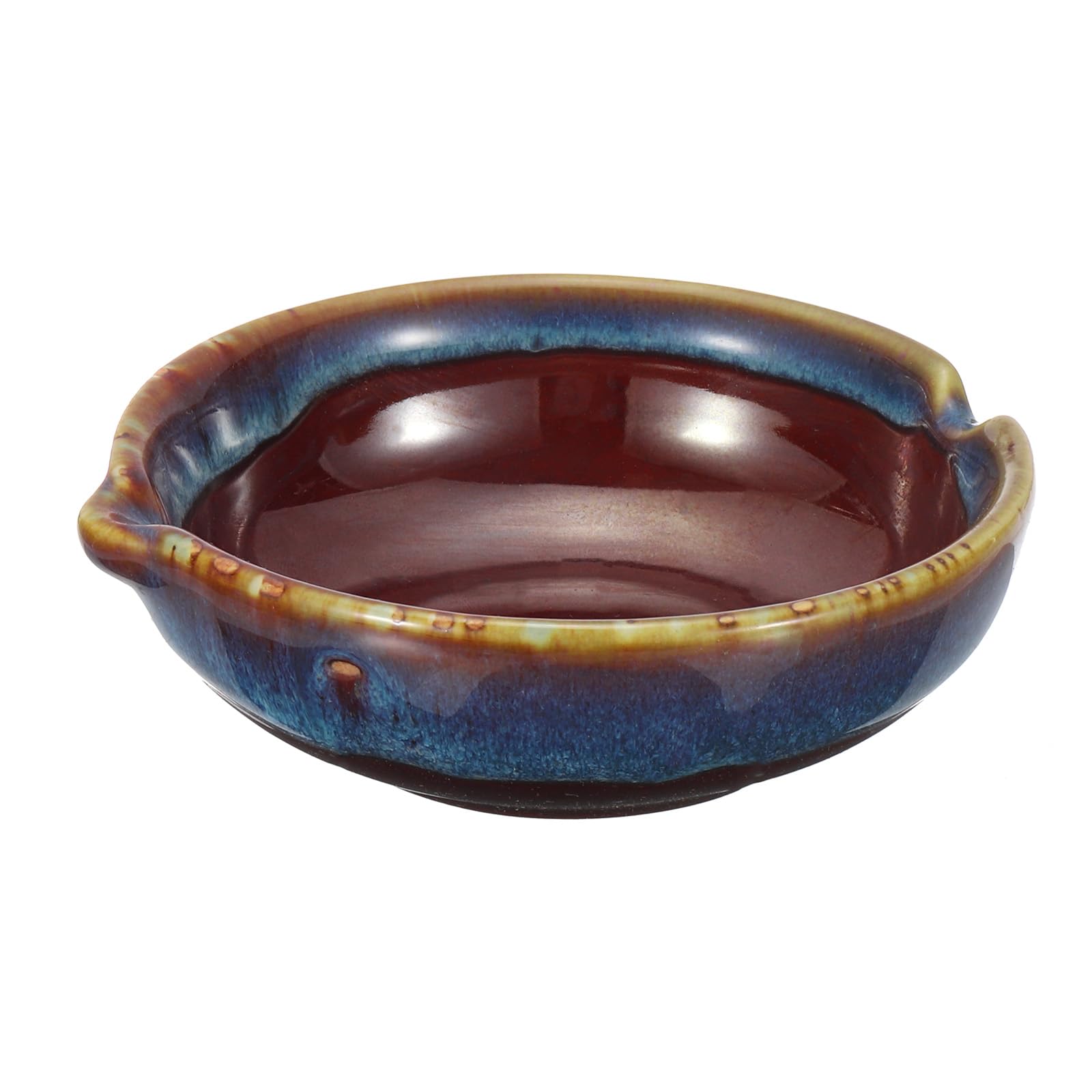 PATIKIL Chinese Calligraphy Ink Dish, Painting Brush Rest Dish Multifunctional Japanese Ceramics Ink Water Plate for Calligraphy, Painting, Art Supplies, Coffee