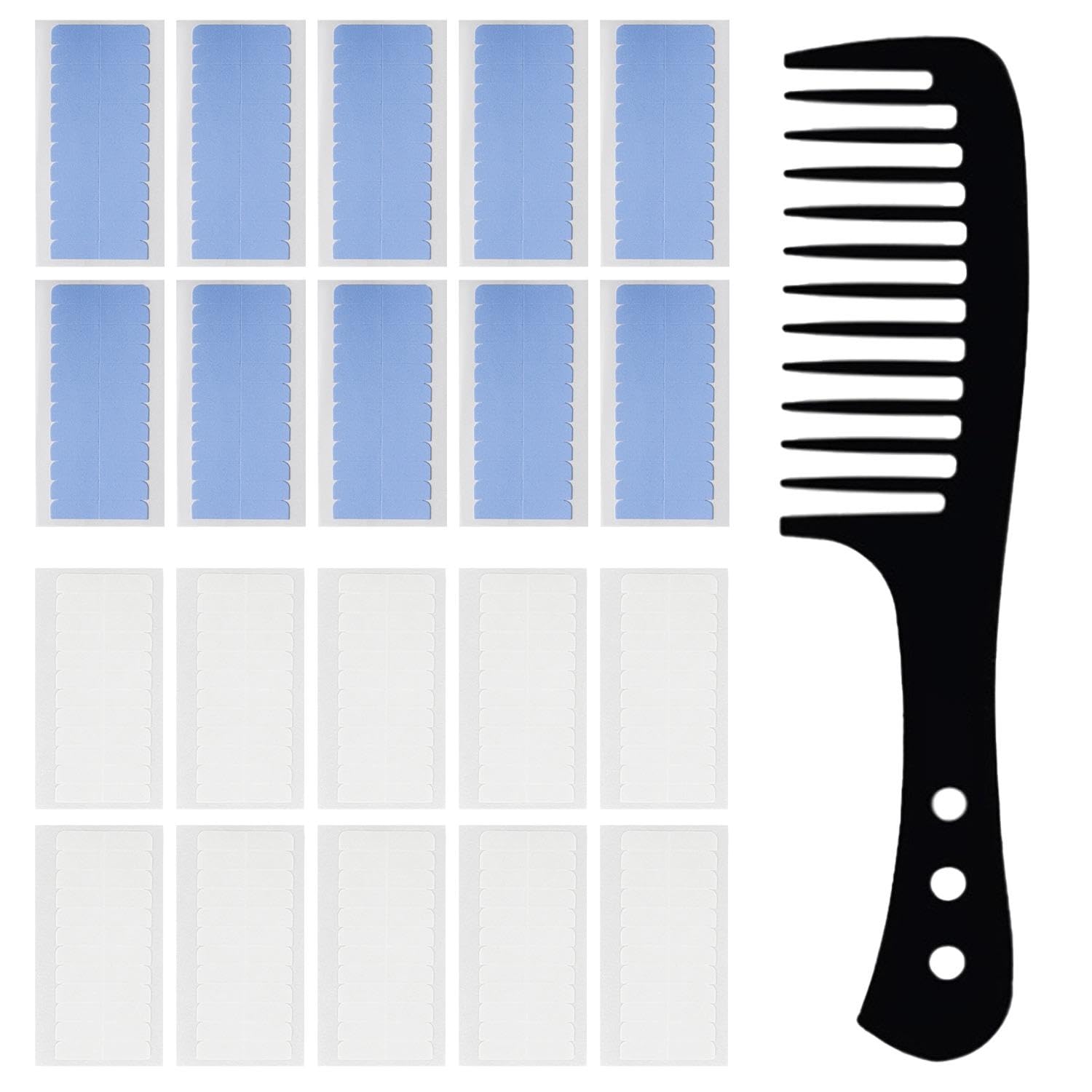 240Pcs Wig Tape, 1Pc Hair Comb, Wig Extension Tape, Invisible Extension Tape, Replacement Tape, Hair Extension Tape, Waterproof And Sweatproof Tape