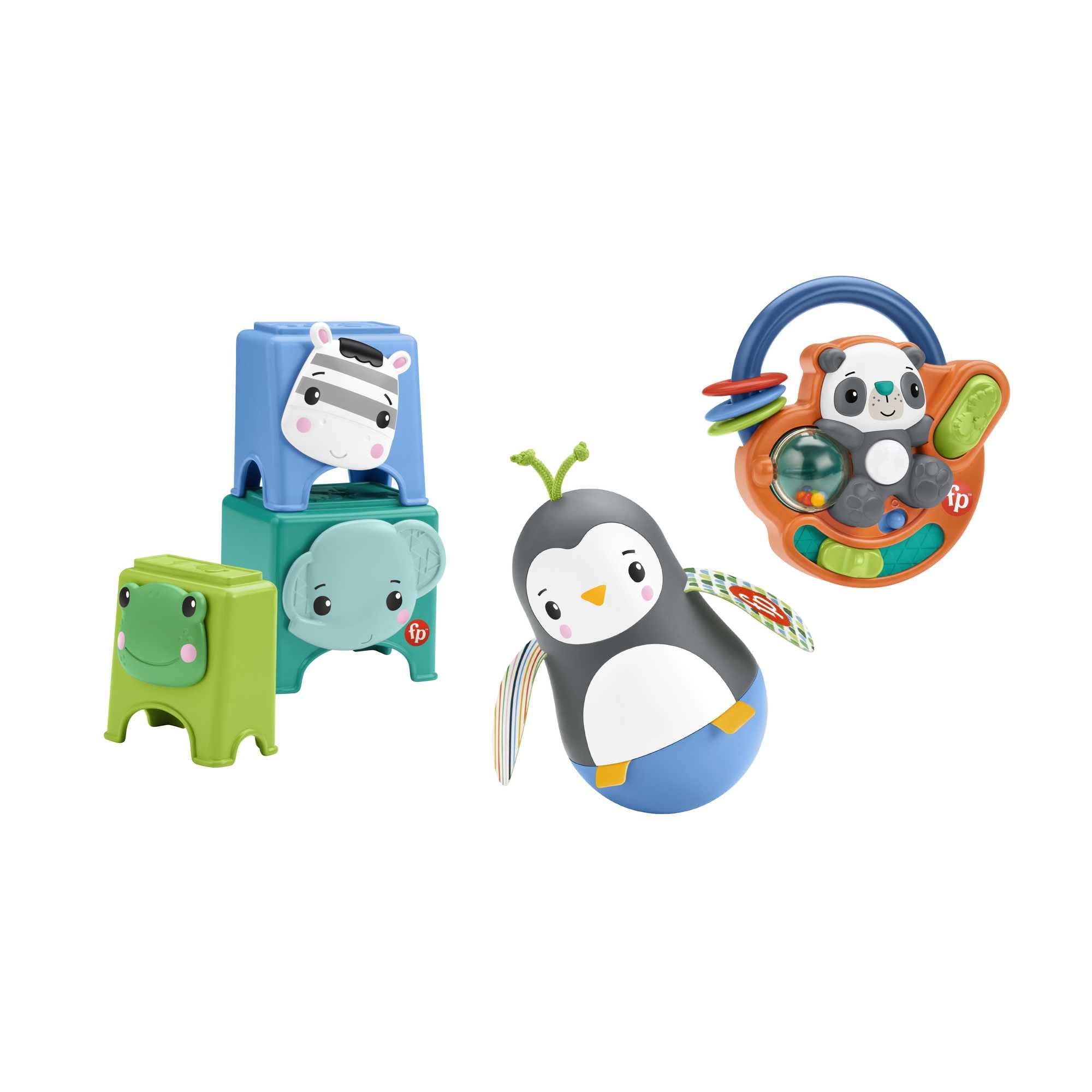 Fisher-Price Hello Hands Play Kit, curated gift set of activity toys for infants ages 6 months and up