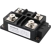 BAOMAIN Bridge Rectifier, MDQ-300A 300A 1600V Single Phase AC to DC Full Wave Diode Module, 4 Terminals with Isolated Mounting Base for DC Motor &amp; PWM Converters