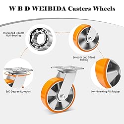 W B D WEIBIDA 6 Inch Industrial Swivel Casters
