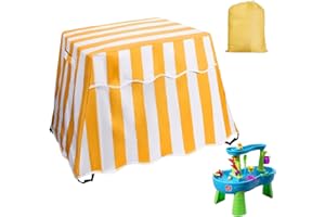 OKYUK Kids Water Table Cover, Water Table Cover Fit Step2 Rain Showers Splash Pond Water Table, Outdoor Patio Waterproof Dust Proof Anti-UV Cover Accessories for Toddlers 1-3 (Cover Only) (Yellow)