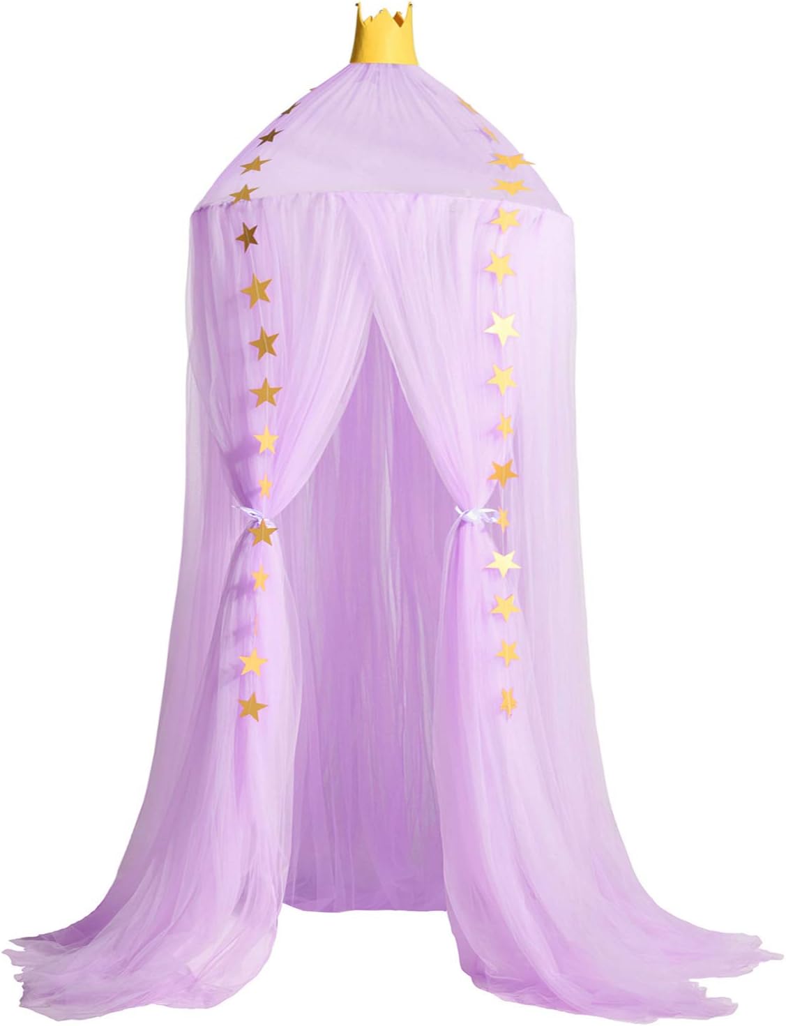 Amazon Com Jolitac Princess Bed Canopy For Kids Room Decor Round Lace Mosquito Net Play Tent Baby Beding Canopys Yarn Girls Dome Netting Curtains Girls Games House Pink Castle Purple Home Kitchen