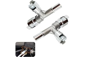 CEYHTLY 800-413HP Metal Heater Hose Connector Compatible with 2000-2014 Cadillac Escalade ESV EXT, Chevrolet Avalanche Silverado 3500 HD Suburban 1500 2500 Tahoe, GMC Sierra 3500 HD Yukon XL 1500 2500 (2 pcs)