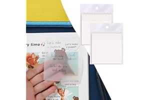 100 Sheets Transparent Sticky Notes, Clear Adhesive Note Pad Set, 3x3 Inch 2 Pads Self-Adhesive Translucent Clear See Through