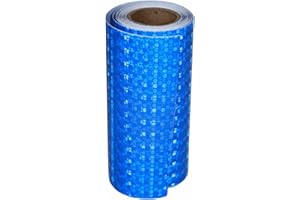 tuyrchu Blue Reflective Tape 6 inch X 10 FT for Cars, Waterproof High Visibility Warning Safety Adhesive Tape, Outdoor Reflective Stickers