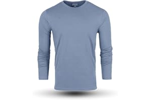 Fresh Clean Threads Mens Long Sleeve T-Shirt - Pre Shrunk Soft Fitted Premium Classic Tee - Men's T Shirts Cotton Poly