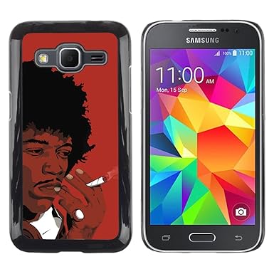 Qcase Samsung Galaxy Core Prime Sm G360 Black Man Smoking