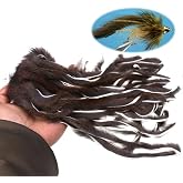 WellieSTR 1PC Whole Soft Skin Pine Squirrel zonkers 2-3mm Micro Squirrel Fur Strips for Fly Tying matukas zonkers &amp; Streamer Flies (Natural Gray)