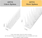 OFFO Bird Spikes Pigeon Deterrent 6.67m Frosted Clear, 31.8cm length view 2